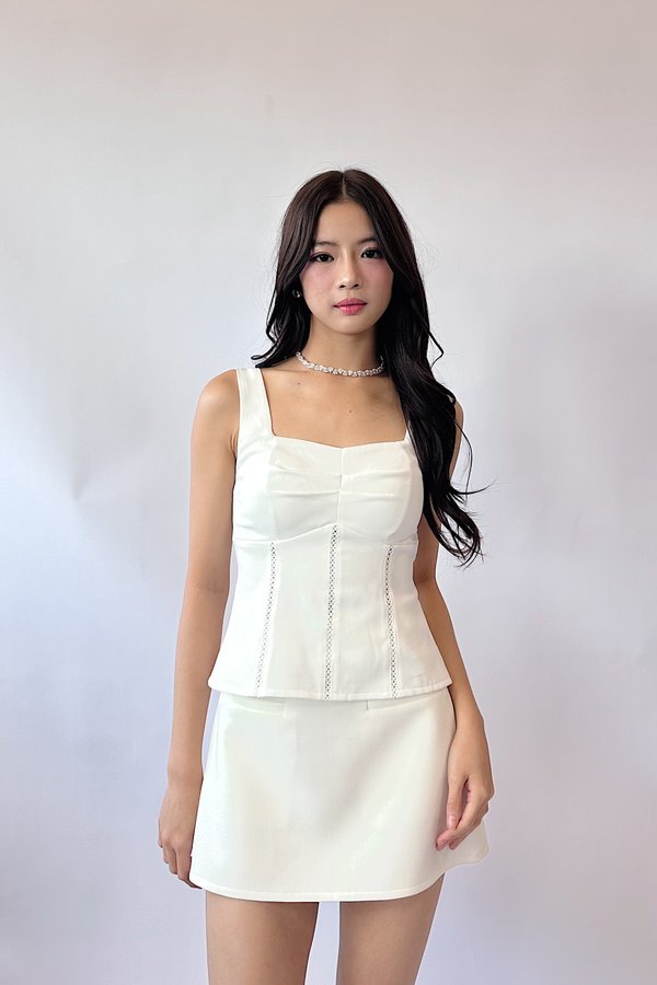 Raye Panel Top in White