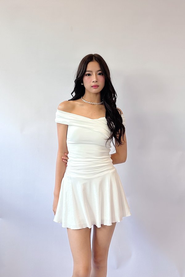 *PO: ETA MID AUG* (BARE/BASIC) Nora Off Shoulder Top in White
