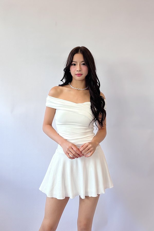 *PO: ETA MID AUG* (BARE/BASIC) Nora Off Shoulder Top in White