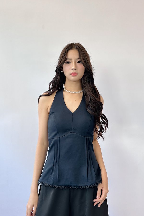 Nila Halter Top in Midnight Navy