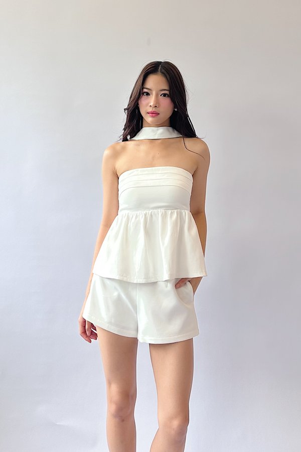 Lia Babydoll Top in White