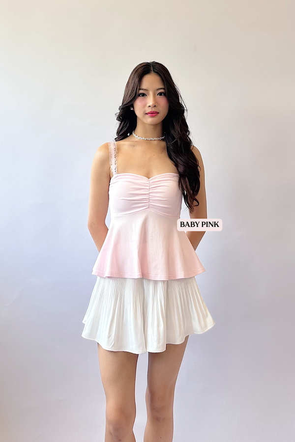 *PO: ETA MID SEPT* (BARE/BASIC) Lumi V3 Babydoll Lace Strap Top