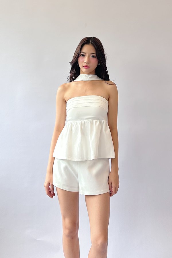 Lia Babydoll Top in White