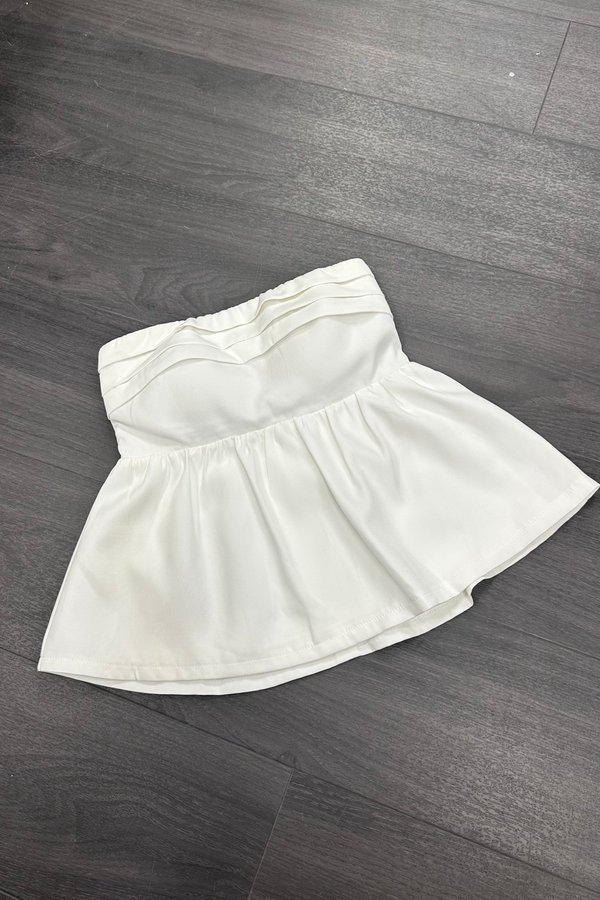 Lia Babydoll Top in White