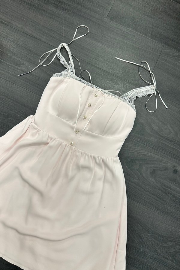 Valeria Lace Strap Mini Dress