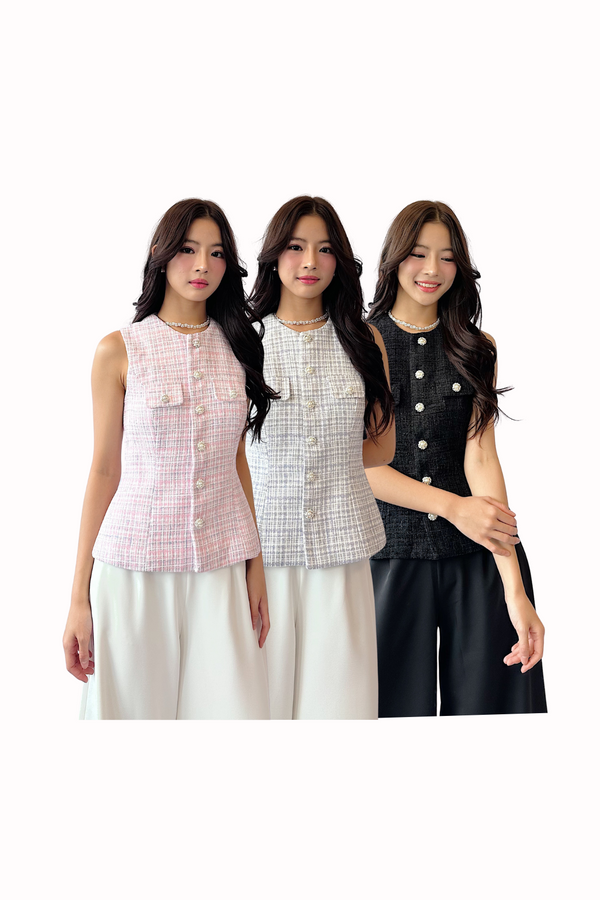 Jessie V2 Suede Tweed Long Top
