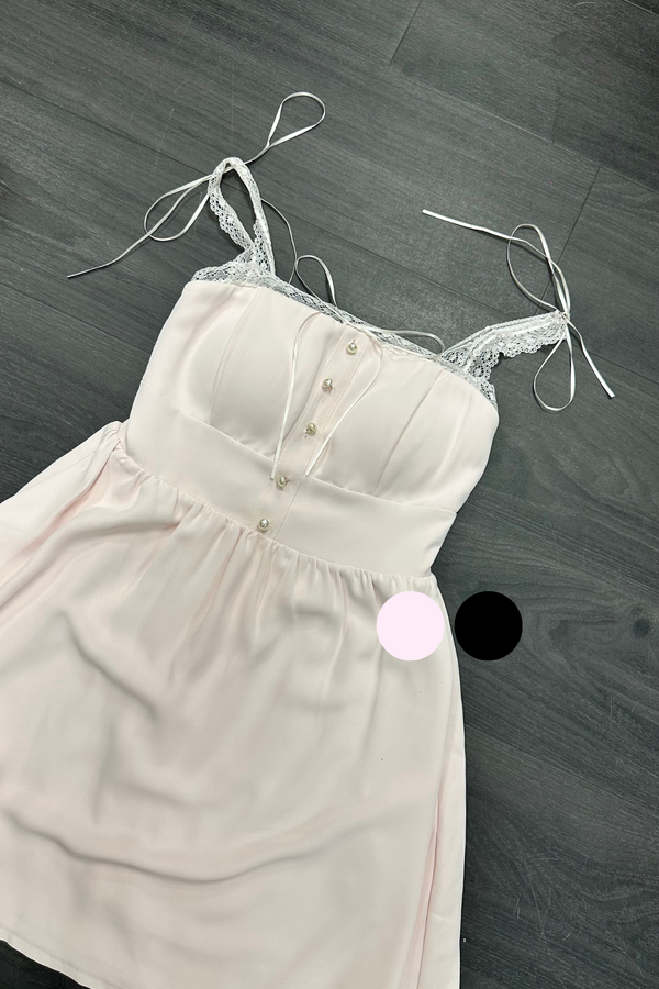 Valeria Lace Strap Mini Dress