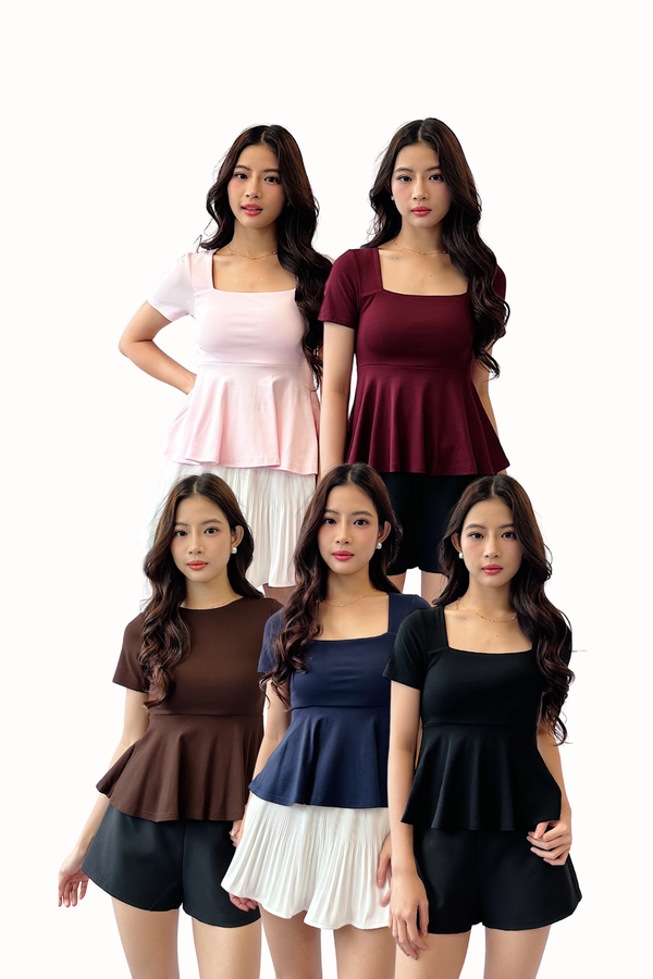 *PO: ETA EARLY DEC* (PREMIUM/BARE) Amara Multiway Babydoll Sleeve Top