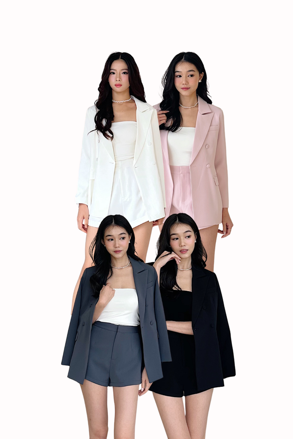 Marcel Faux Button Blazer