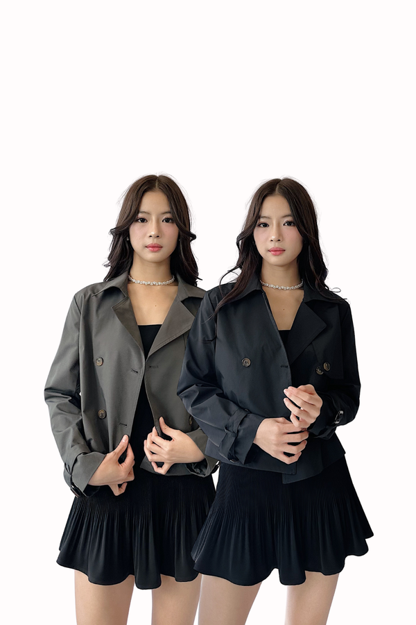 Nira Cropped Trench Coat