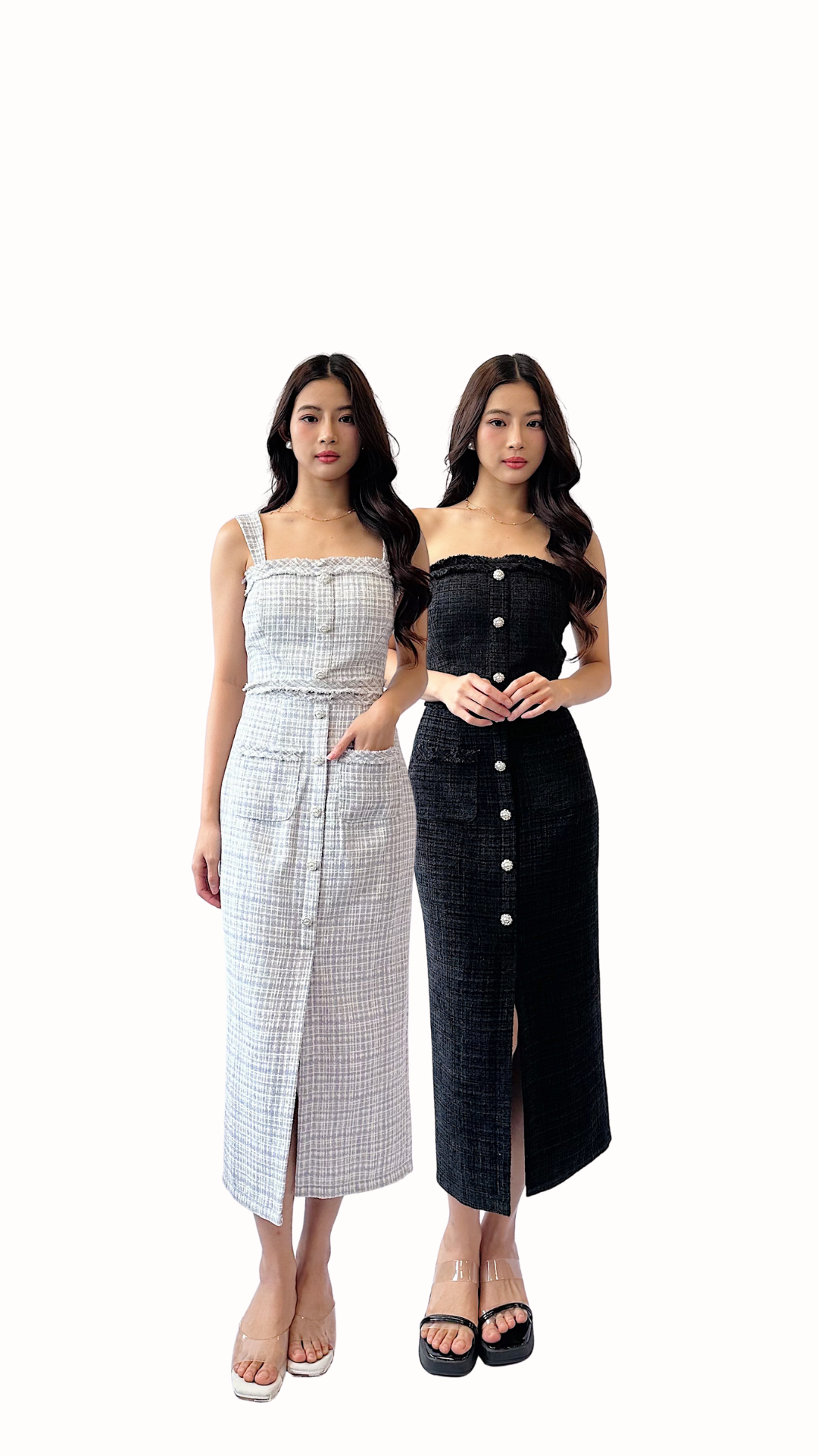 Gemmy Suede Tweed Midi Skirt | Mikayla