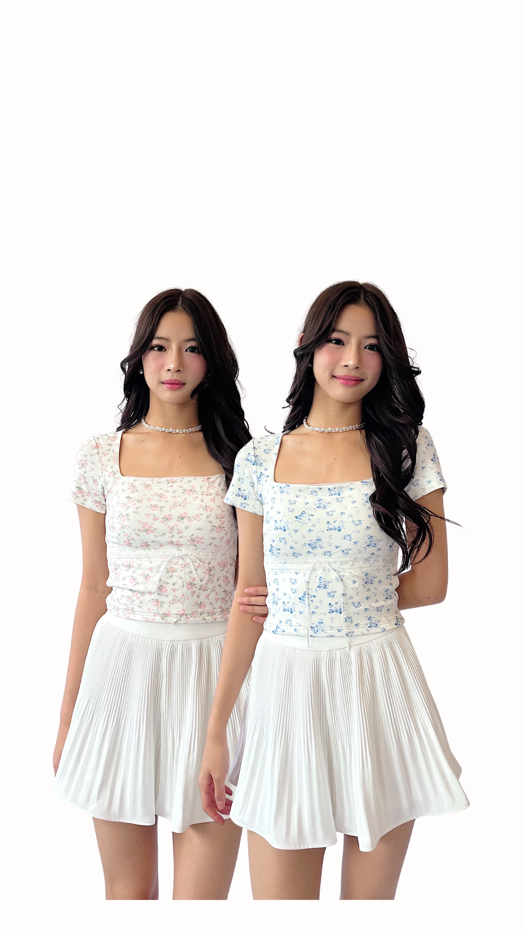 BARE/BASIC) *Limited Edition* Elsa V2 Lace Ribbon Sleeved Top