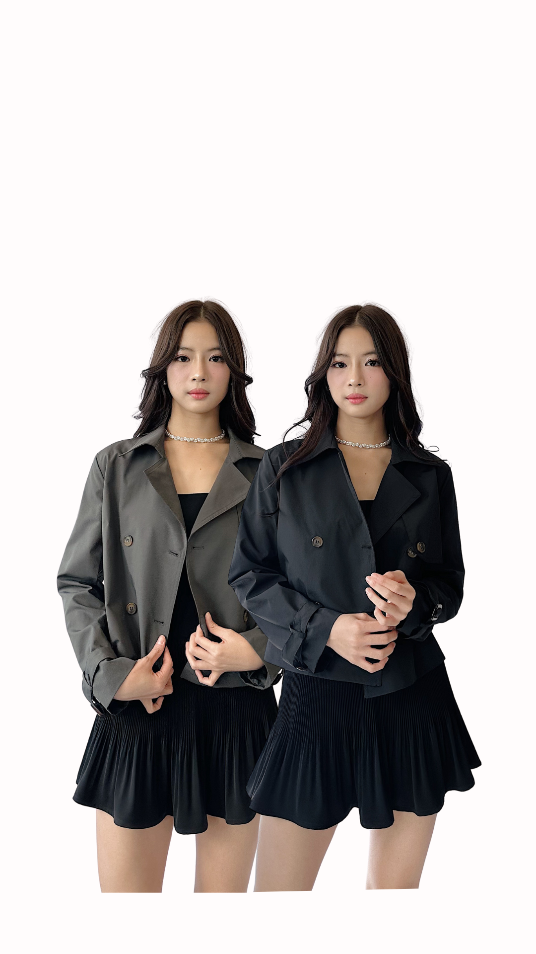 ⭐︎めめ　新品未使用品　HALF CAPE SHORT TRENCH Nira Cropped Trench Coat | Mikayla