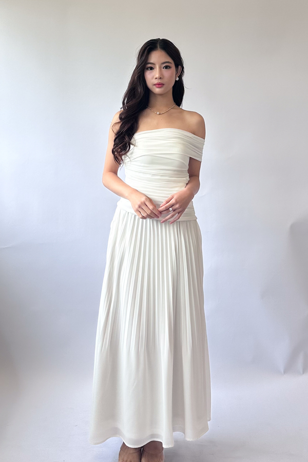 (PREMIUM PLEATS) Germaine Pleated Midi Skirt