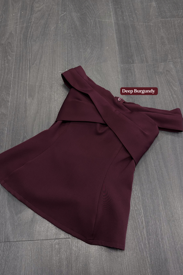 *PO: ETA MID DEC* Zina Panel Off Shoulder Longline Top