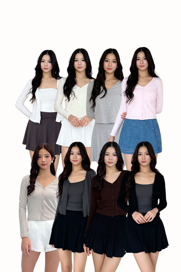 (BARE/MOCHI) Allie Button Cardigan