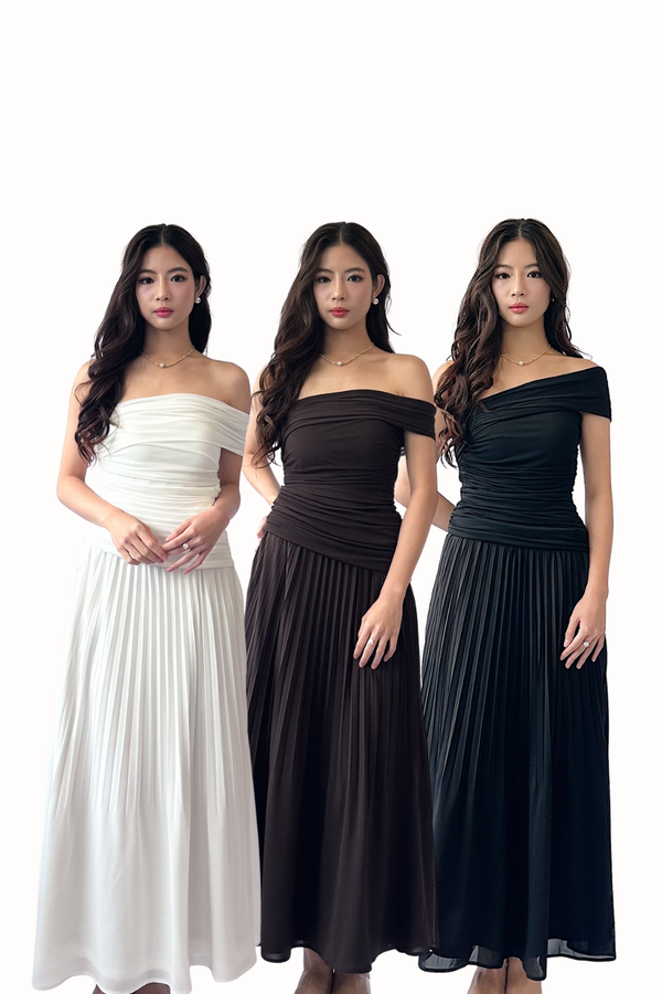 *PO: ETA EARLY DEC* (PREMIUM PLEATS) Germaine Pleated Midi Skirt