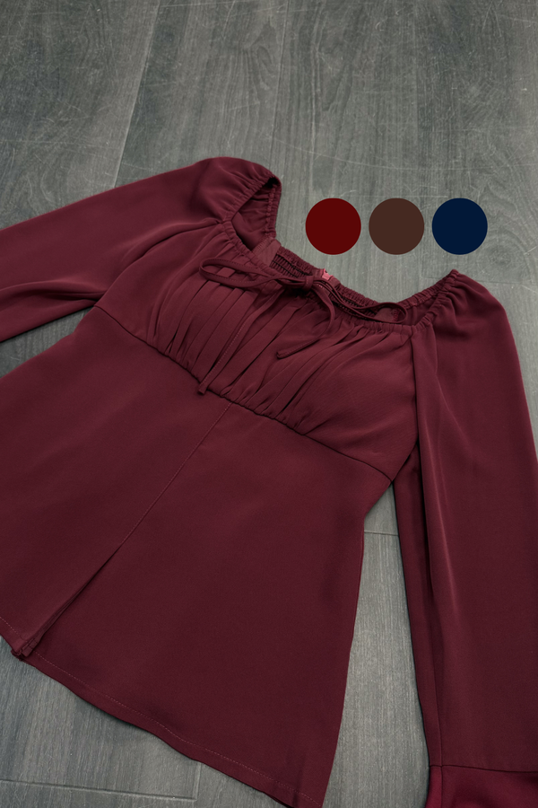 *PREORDER* Vina Ruched Long Sleeve Top