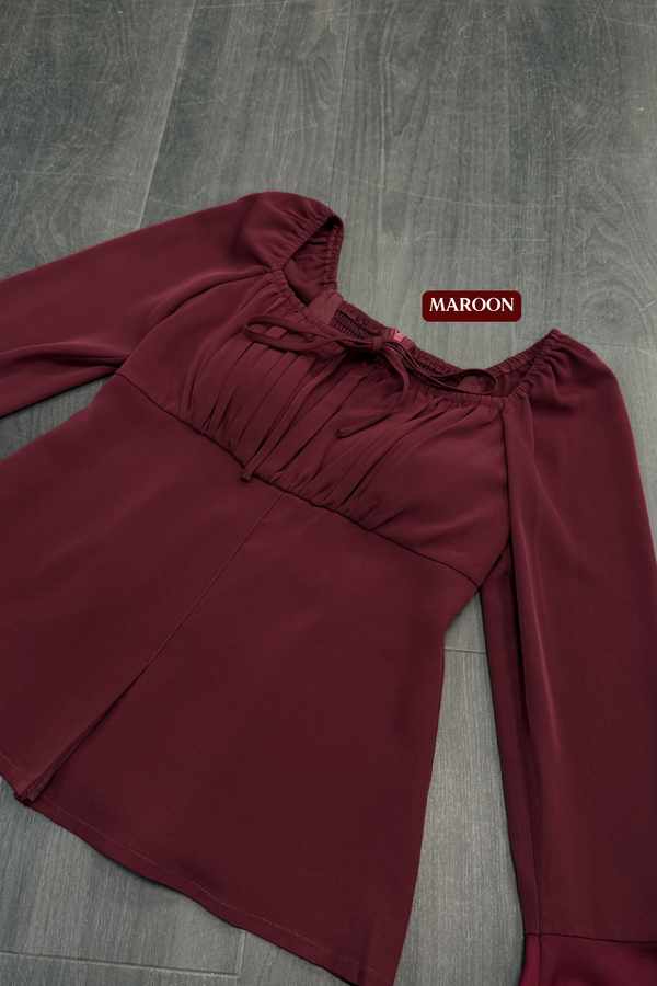 *PREORDER* Vina Ruched Long Sleeve Top