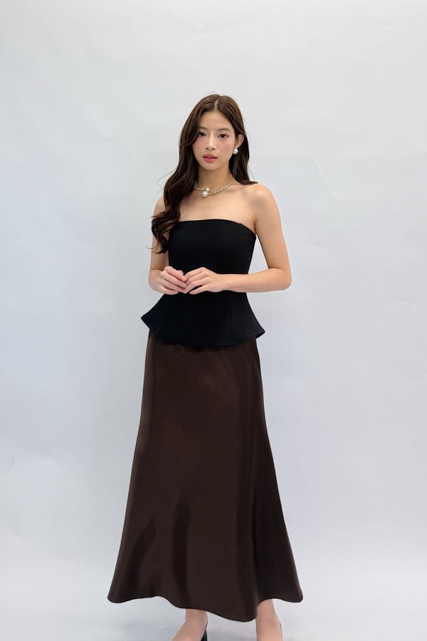 *PO: ETA END DEC* Marise Satin Mermaid Midi Skirt