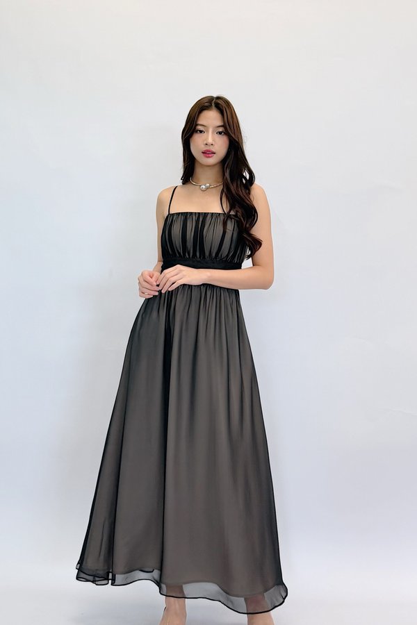 *PREORDER* Qira Tencel Chiffon Ruched Maxi Dress
