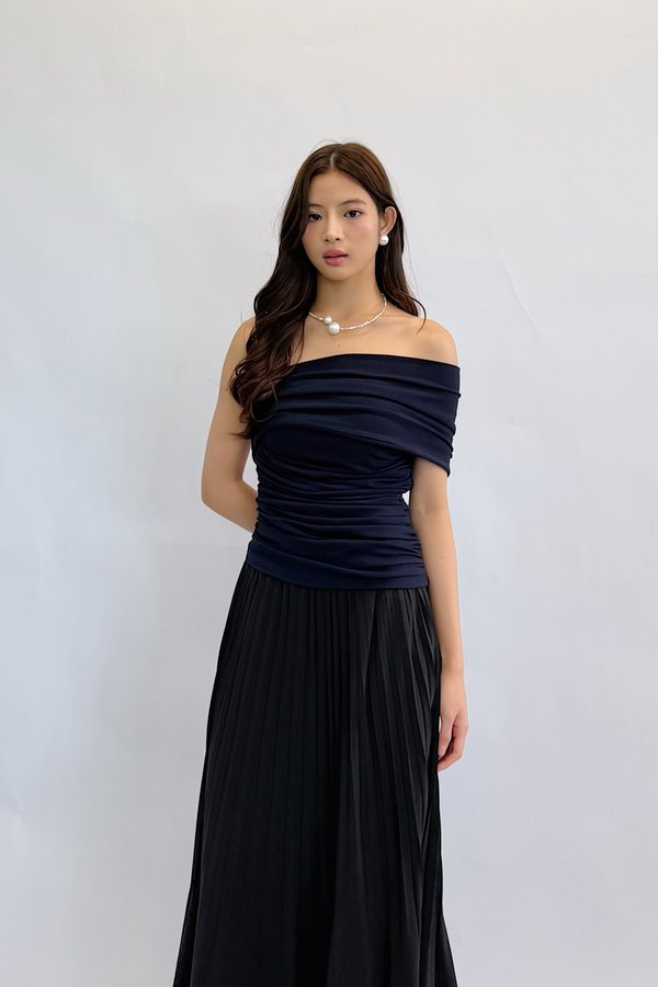 *PREORDER* (PREMIUM/BARE) Oceana Slant Hem Ruched Top