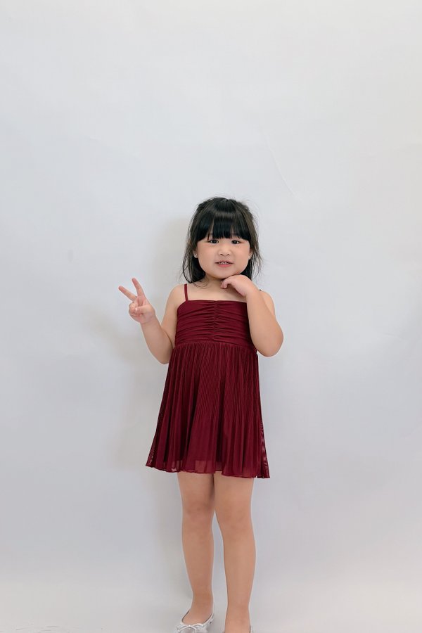 (MINI MIKAYLA) Ora Mini Mesh Pleated Dress