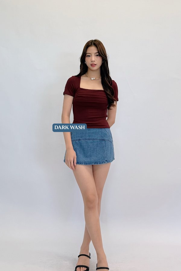 *REGULAR* Renna A-Line Denim Skorts