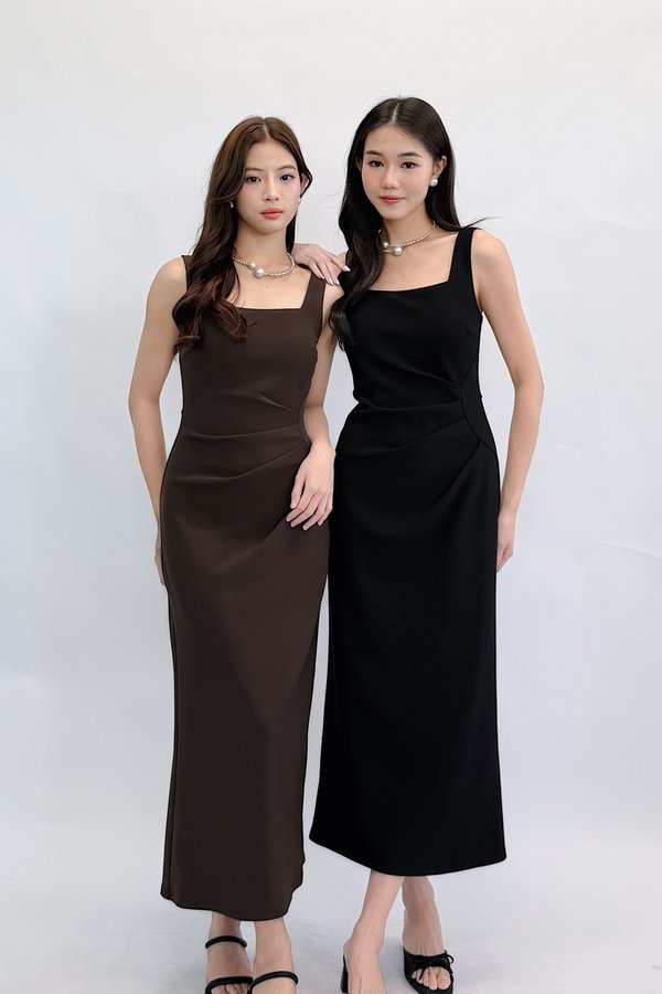 Emery Ruched Midi Dress