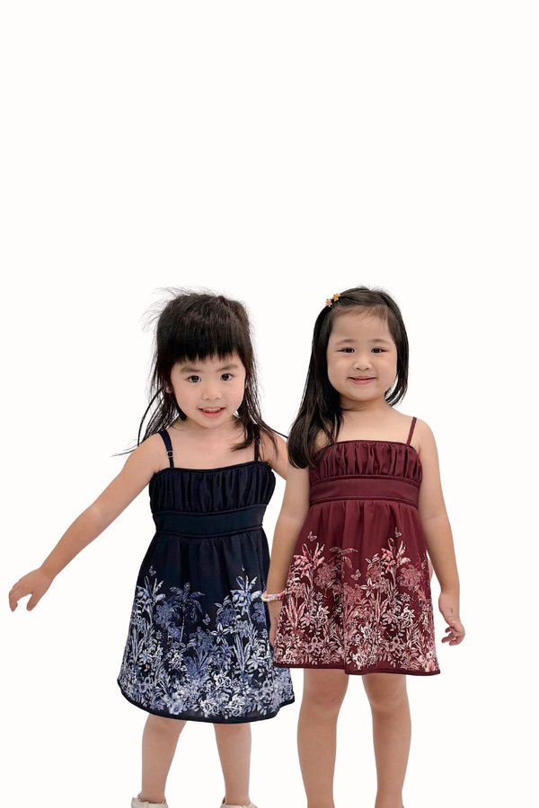 *PREORDER* (MINI MIKAYLA) Wini Straight Neckline Printed Maxi Dress