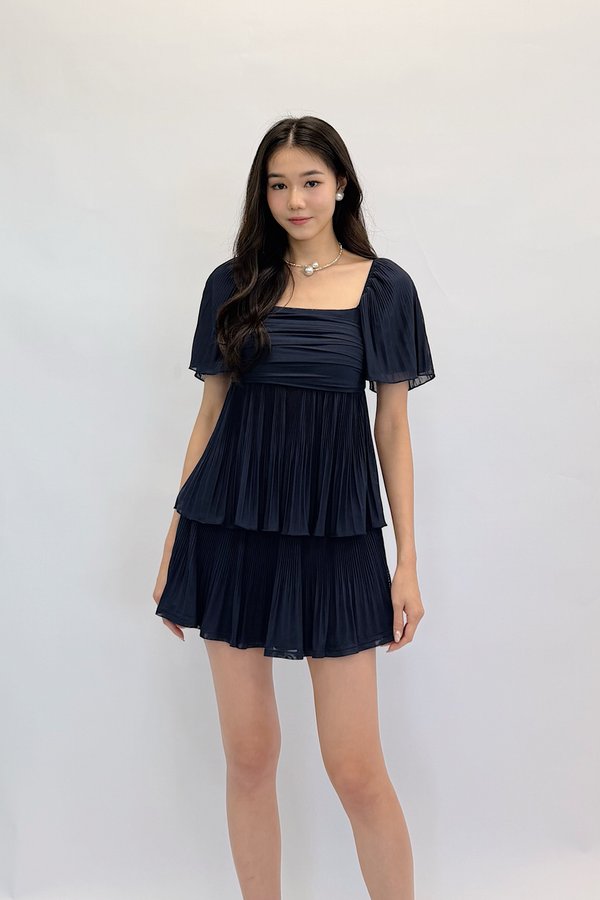 *PO: ETA MID DEC* (PREMIUM ICE MESH) Ora Mesh Babydoll Pleated Sleeve Top