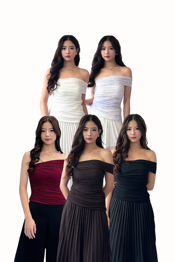 *PO: ETA EARLY DEC* (PREMIUM ICE MESH) Gilda Mesh Slanted Hem Top