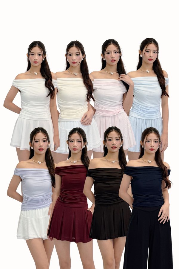 *PREORDER* (PREMIUM ICE MESH) Laurie V3 Off Shoulder Mesh Top