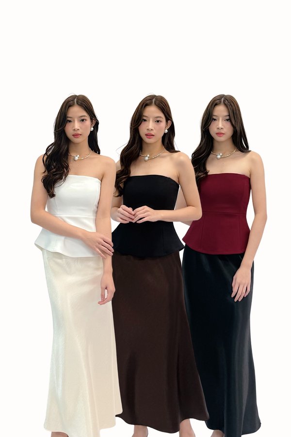 *PO: ETA END DEC* Marise Satin Mermaid Midi Skirt