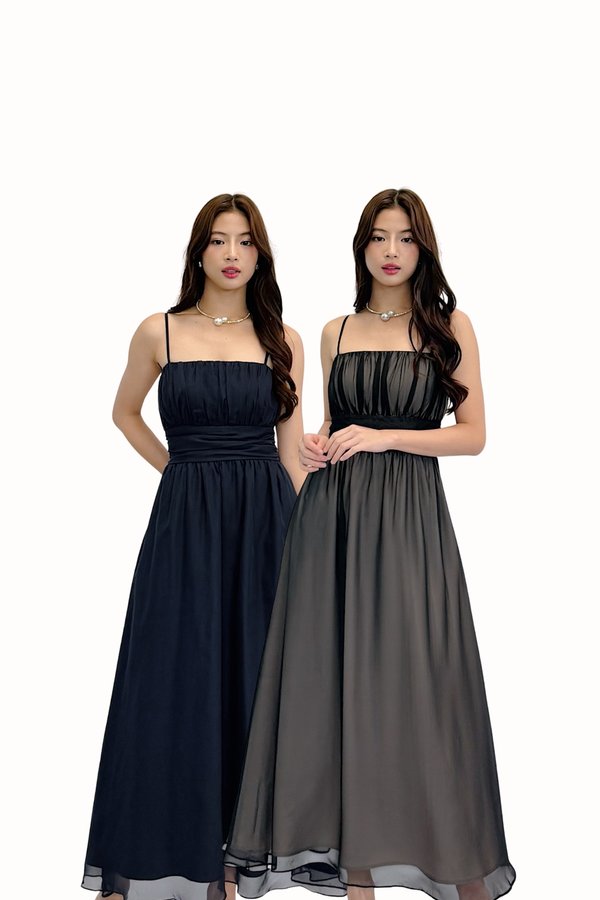 *PREORDER* Qira Tencel Chiffon Ruched Maxi Dress