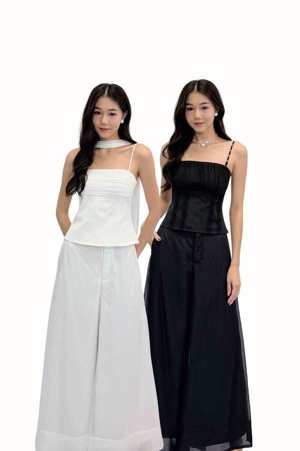*PO: ETA MID DEC* *PETITE* Velia Soft Organza Wide Leg Pants