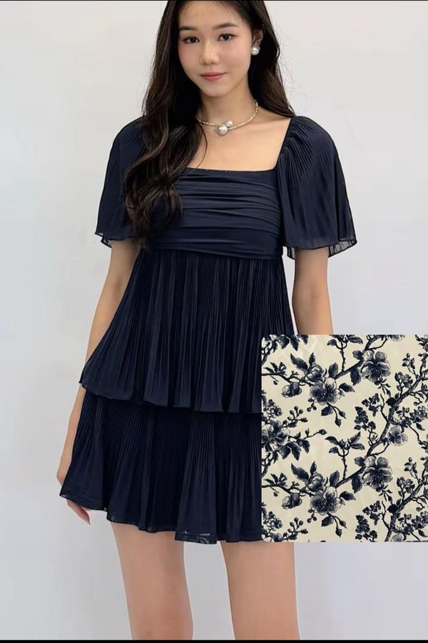 *PREORDER* (PREMIUM ICE MESH) NICOLECHOWWW X MIKAYLA Ora Mesh Babydoll Pleated Sleeve Top