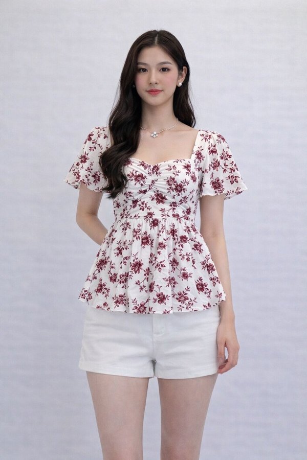*PREORDER* POOPASELLS X MIKAYLA Isla Eyelet Cotton Babydoll Sleeve Top