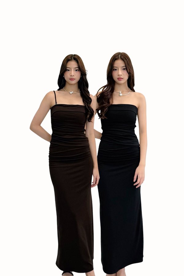 *PREORDER* (PREMIUM/BARE) Willabelle Ruched Midi Skirt