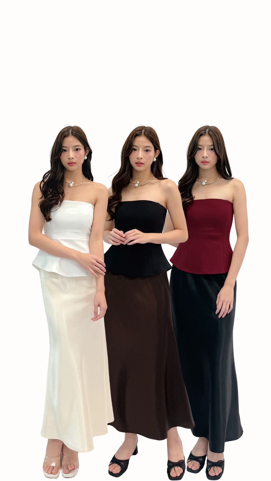 Marise Satin Mermaid Midi Skirt | Mikayla