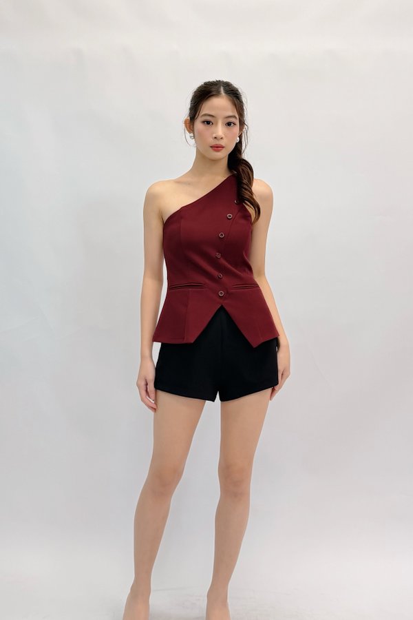 *PREORDER* (QUEEN OF TEXTURES) Savy Vest Toga Mesh Top