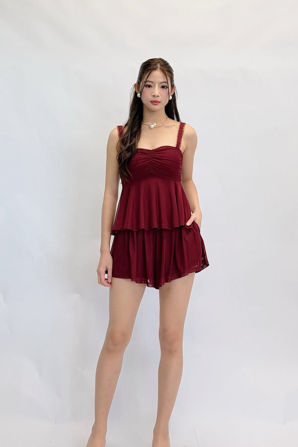 (PREMIUM ICE MESH) Lumi V3 Babydoll Lace Mesh Top