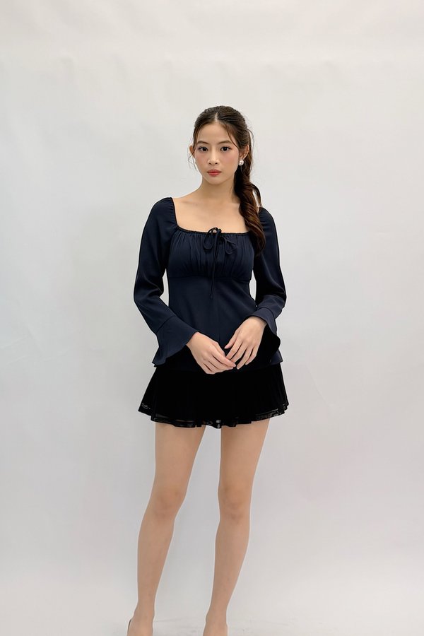 Vina Ruched Long Sleeve Top