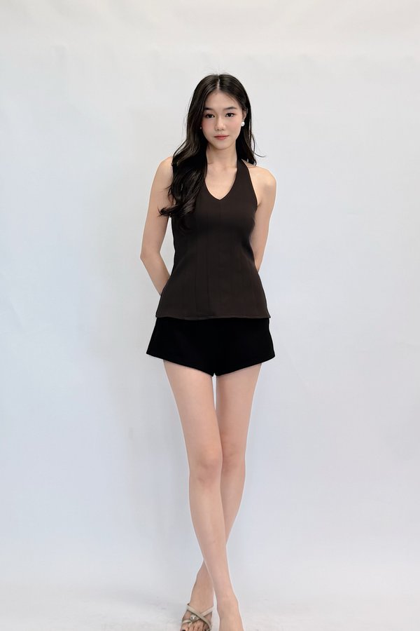 Umi Panel V Neck Halter Top