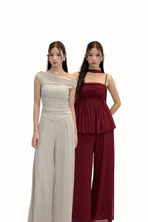 (PREMIUM ICE MESH) *PETITE* Alina High Waisted Mesh Pants