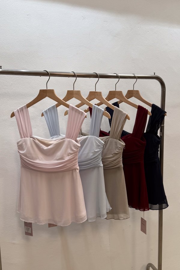 *PREORDER* (PREMIUM ICE MESH) Verna Multiway Babydoll Mesh Strap Top