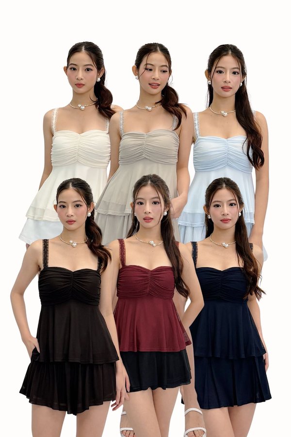 *PREORDER* (PREMIUM ICE MESH) Lumi V3 Babydoll Lace Mesh Top