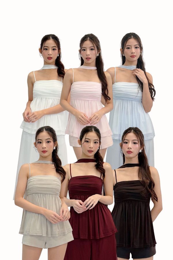 *PREORDER* (PREMIUM ICE MESH) Soni Mesh Babydoll Top