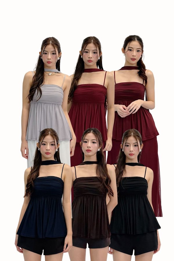 (PREMIUM ICE MESH) Soni Mesh Babydoll Top