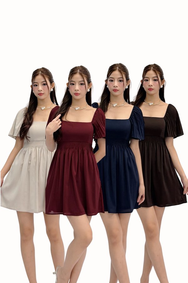 *PREORDER* Viri Pintuck Pleated Sleeve Dress